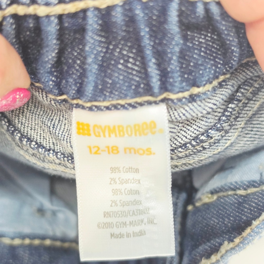 Gymboree Cardigan and Jeans Set Kids 12-18 Months Multi-Color Striped Denim - Picture 10 of 10